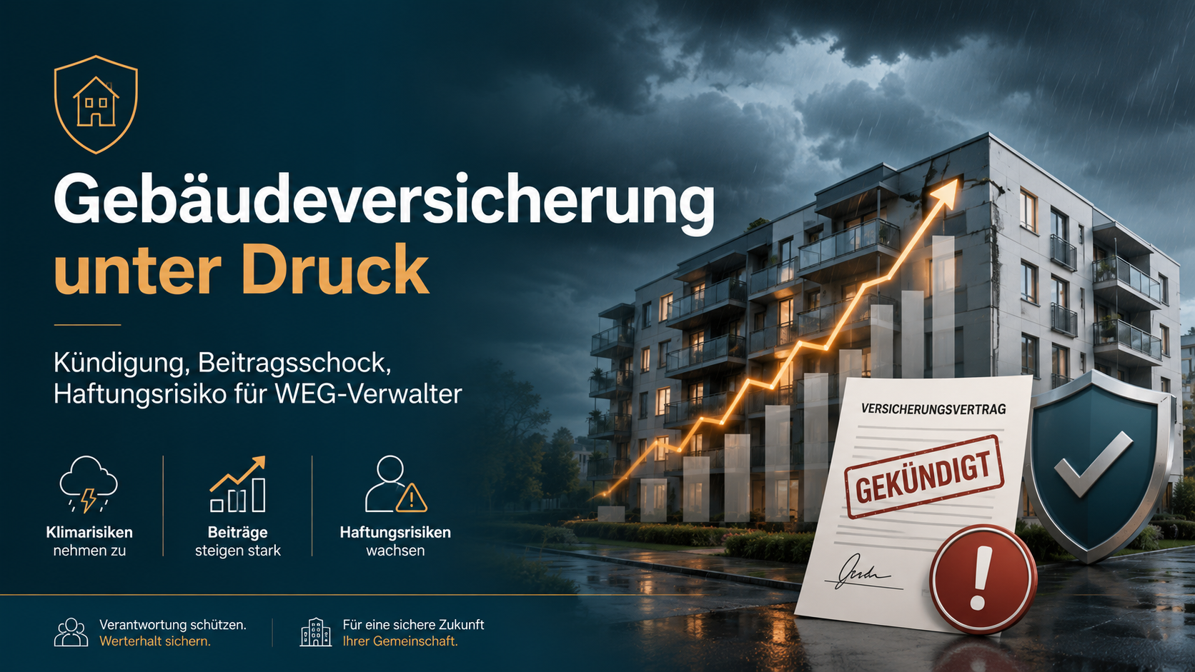 Gebäudeversicherung gekündigt oder massiv teurer: Warum WEG-Verwalter jetzt in der Pflicht stehen