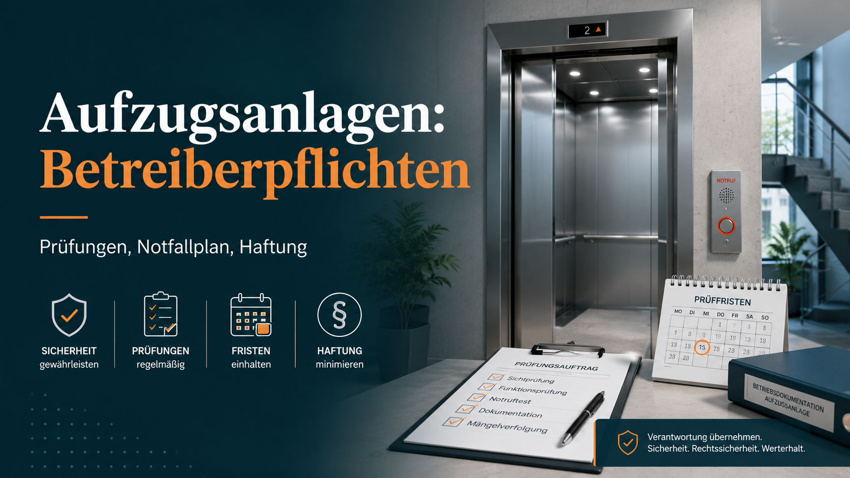 Aufzugsanlagen: Betreiberpflichten in der WEG