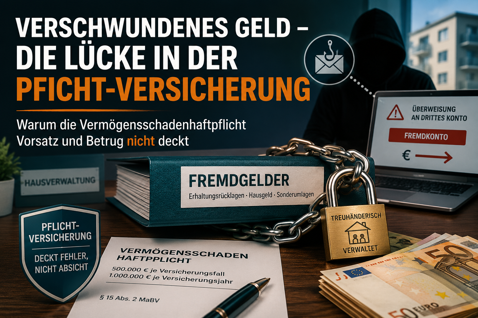 Treuhandgeld weg vom Verwalter-Konto: Zahlt die Vermögensschadenhaftpflicht?