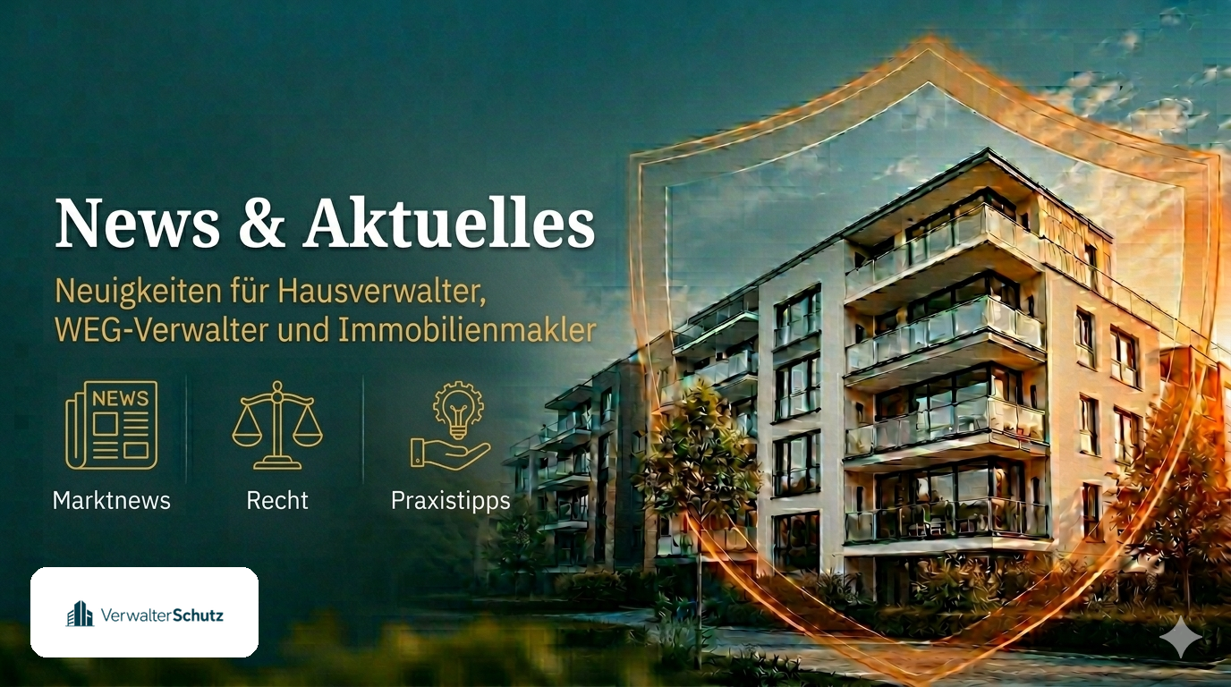 News und Aktuelles – Neuigkeiten für Hausverwalter, WEG-Verwalter und Immobilienmakler: Marktnews, Recht, Praxistipps