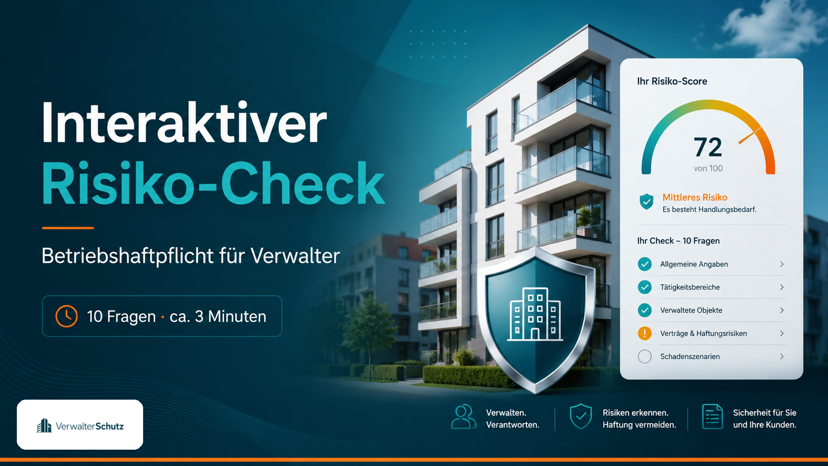 Betriebshaftpflicht-Check – interaktiver Risiko-Check für Hausverwalter und WEG-Verwalter
