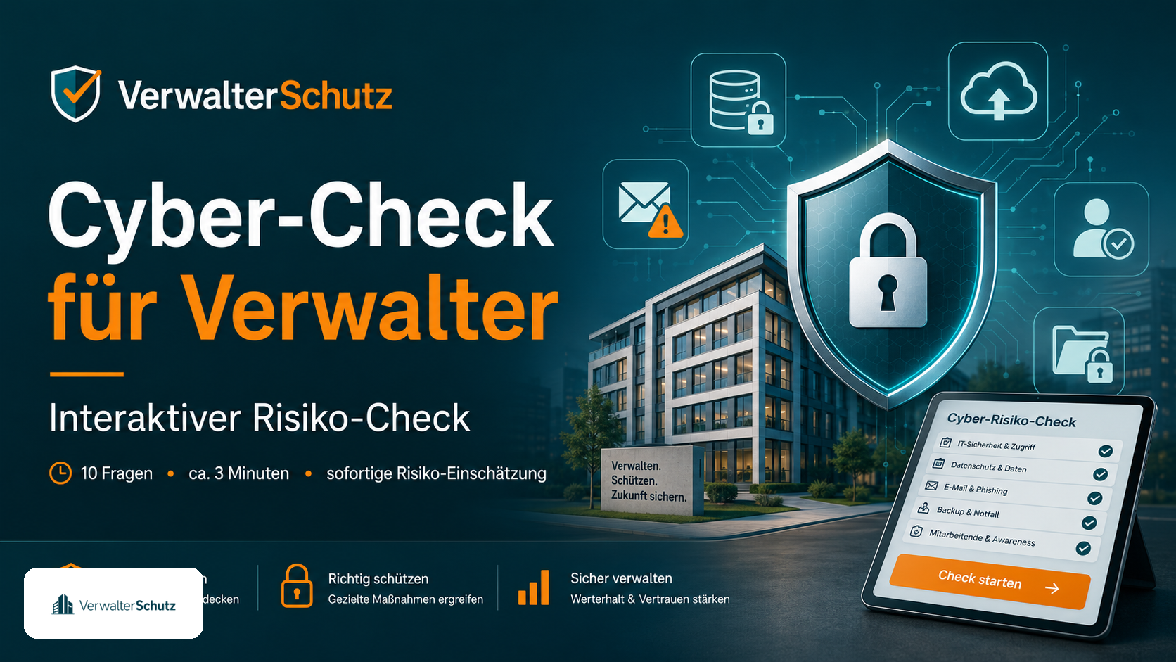 Cyber-Check – interaktiver Risiko-Check zur Cyber-Versicherung für Hausverwalter und WEG-Verwalter